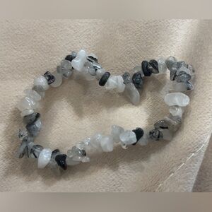 Black Rutilated Quartz Stretch Bracelet